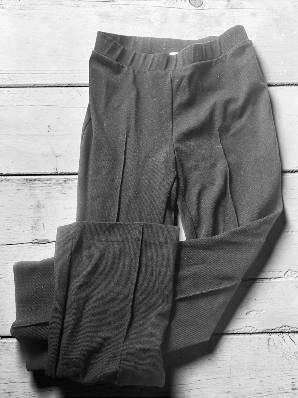 Gemma + Jane Wide Leg Trousers S/P Black Elastic Waist Career Workwear